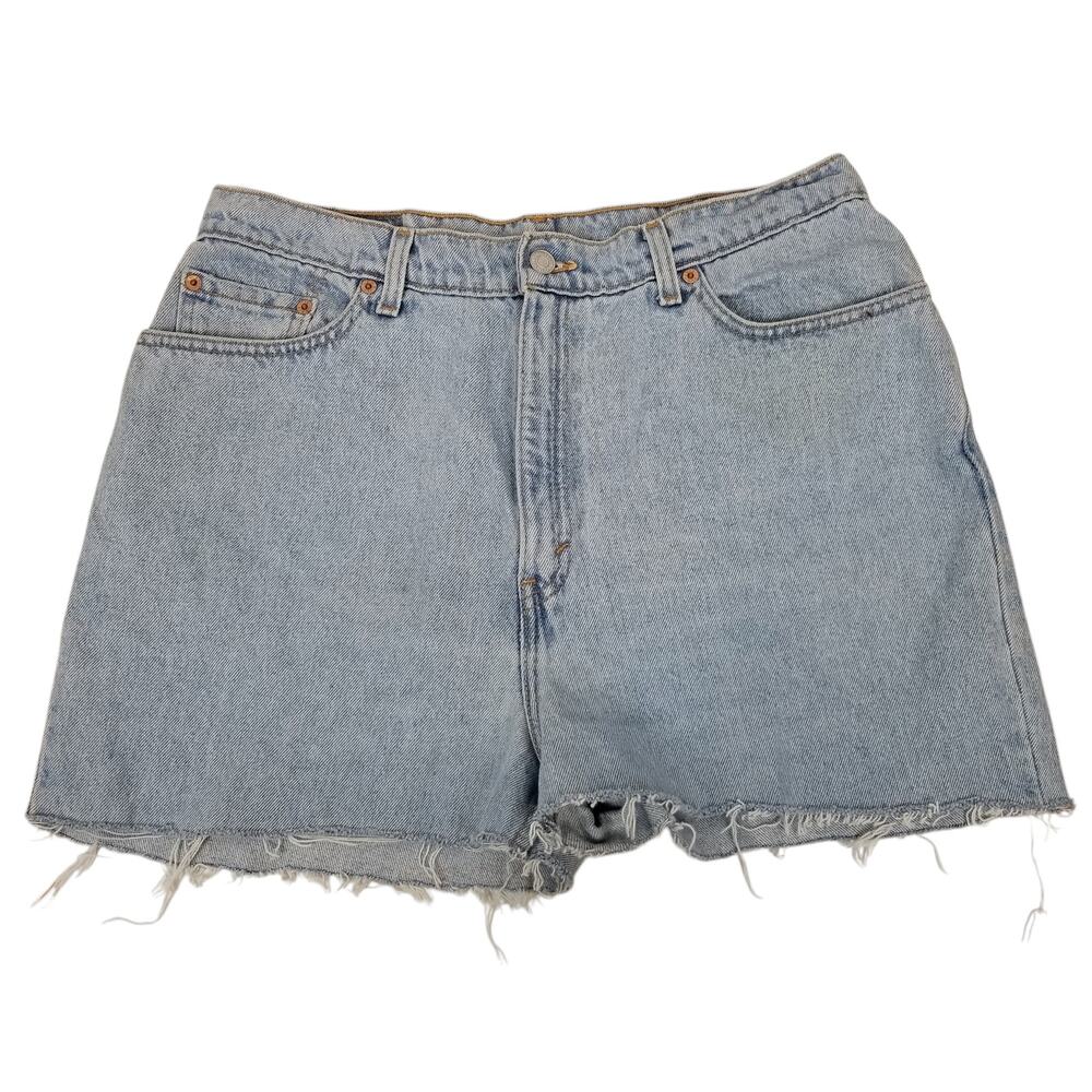 Levi's 550 Women's DIY High Rise Cut Off Denim Jean Shorts Blue Size 30 / 10